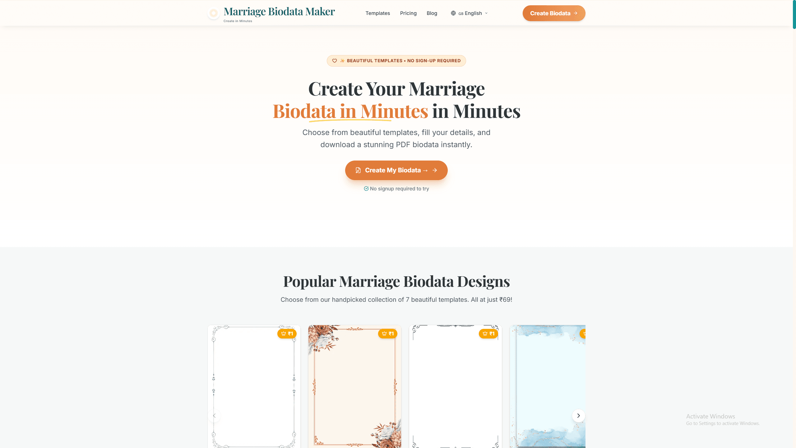 Marriage Bio Data Maker 4